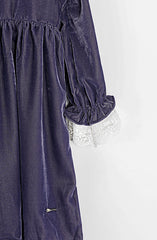 Grey Velvet Laced Dress