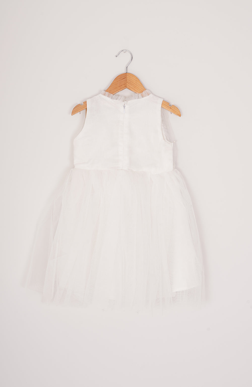Infant Girls White Pearl Dress-IGWD702125