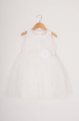 Infant Girls White Pearl Dress-IGWD702125