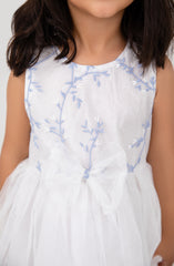 Infant Girls Embroidered White Dress-IGWD706125