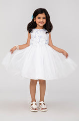 Infant Girls Embroidered White Dress-IGWD706125