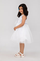 Infant Girls Embroidered White Dress-IGWD706125