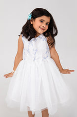 Infant Girls Embroidered White Dress-IGWD706125