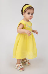 Infant Girls Floral Embroidered Dress-IGWD710125