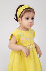 Infant Girls Floral Embroidered Dress-IGWD710125