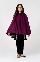 Rose Cape Coat With Hoodie