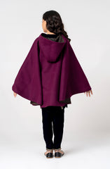Rose Cape Coat With Hoodie