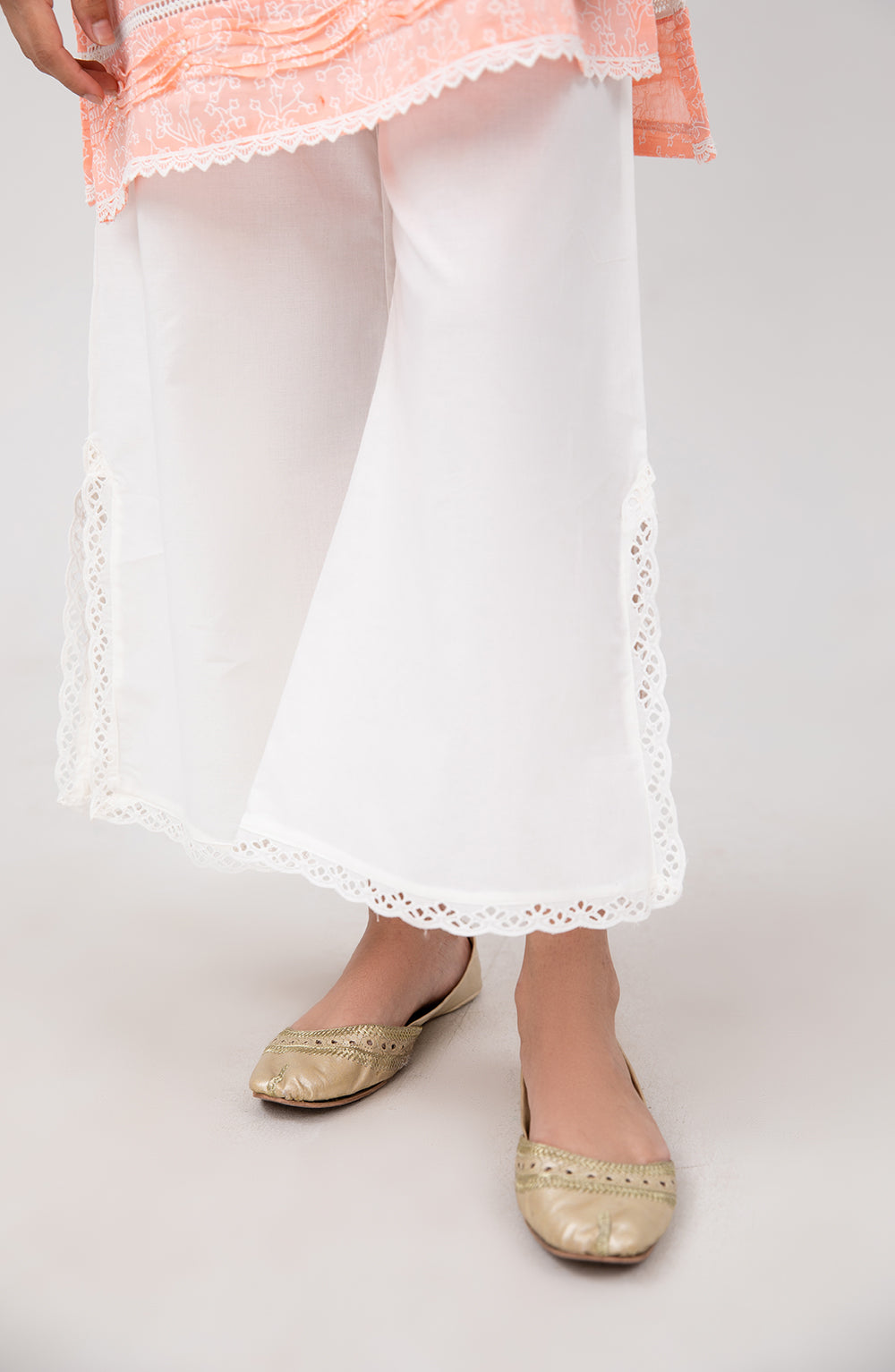 Girls White Azaar 1 Piece Bottom-KPL712125