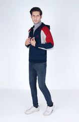 Color Block Zip Up Hoddie