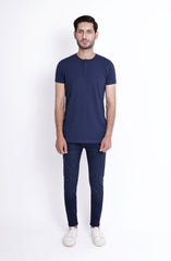 Henley Tee In Blue