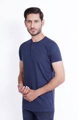Henley Tee In Blue
