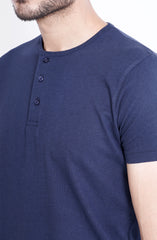 Henley Tee In Blue