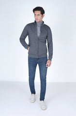 Zip Front Fleee Varsity Jacket