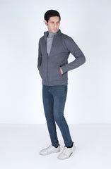 Zip Front Fleee Varsity Jacket