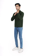 Hlf Way Zip Front Jacket In Teal