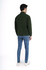 Hlf Way Zip Front Jacket In Teal