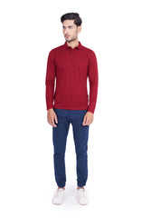 Full Sleeves Polo In Viscose