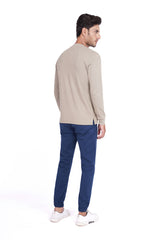 Crew Neck Henly With Front Opening