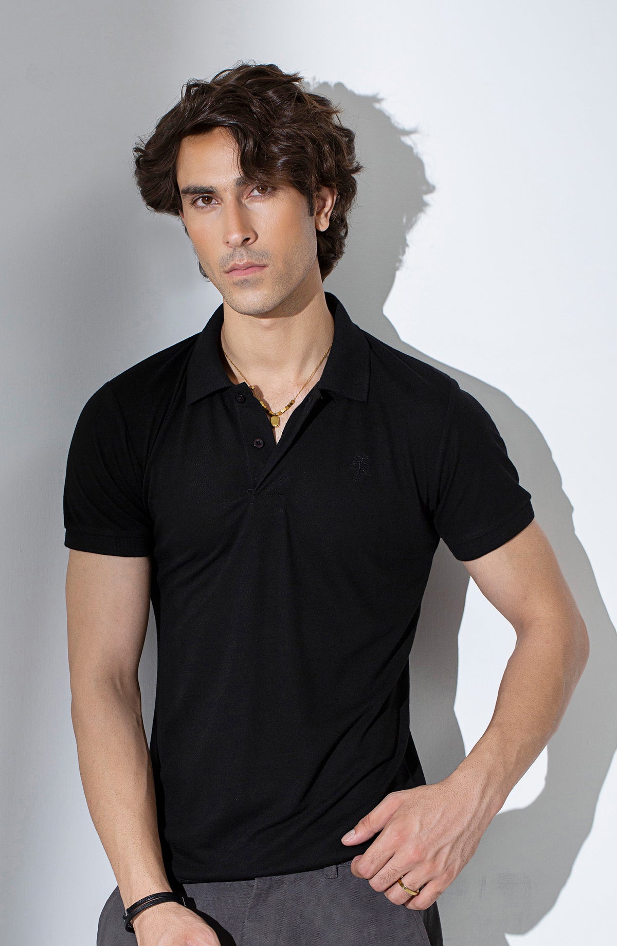 MKP901B324 BLACK SUPER SOFT POLO TEE BLACK Leisure Club Official