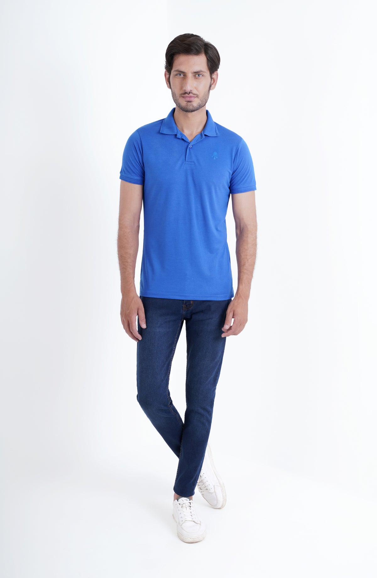 Polo Tee In Royal Blue