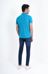Polo Tee In Turquoise