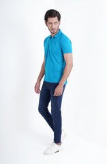 Polo Tee In Turquoise