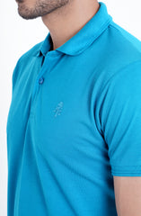 Polo Tee In Turquoise