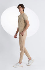 Beige Knit Joggers