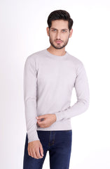 Crew Neck Jumper In Grey