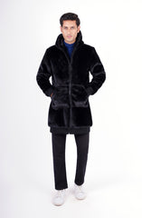Faux Fur Long Length Hoodie
