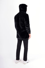 Faux Fur Long Length Hoodie