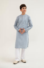 Boys Hidden Placket Kurta-SBK701125