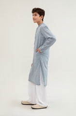 Boys Hidden Placket Kurta-SBK701125