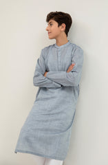 Boys Hidden Placket Kurta-SBK701125
