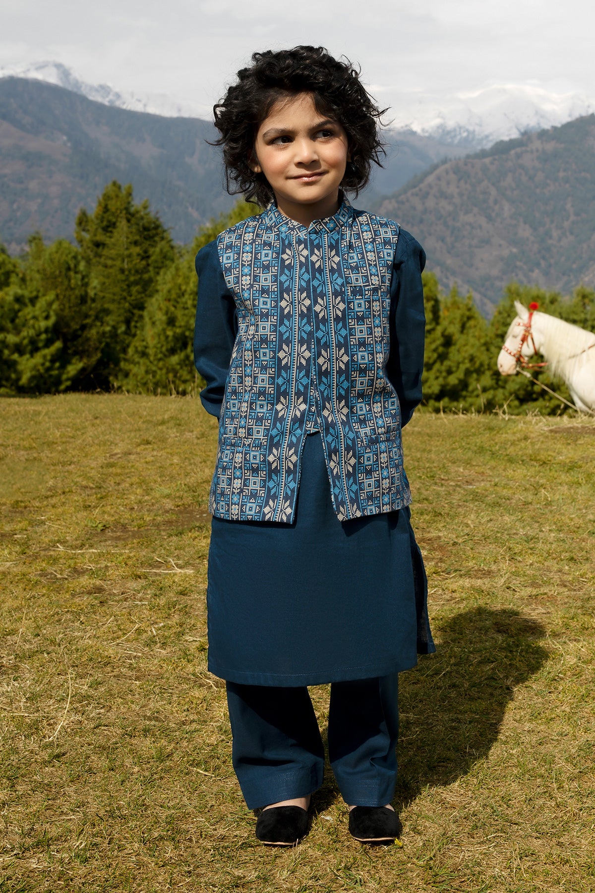 Printed Waist Coat 3Pc Infant