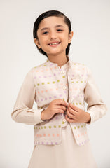 Printed Waist Coat 3 Piece Infant Suit - SIS701125