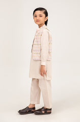 Printed Waist Coat 3 Piece Infant Suit - SIS701125