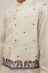 Emb Waist Coat 3 Piece Infant Suit - SIS707125