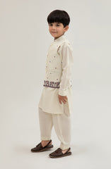 Emb Waist Coat 3 Piece Infant Suit - SIS707125