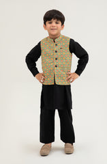Infant Boys Printed Waist Coat 3 Piece -SIS726125