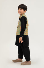 Infant Boys Printed Waist Coat 3 Piece -SIS726125