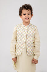 Infant Boys Printed Waist Coat 3 Piece -SIS729125