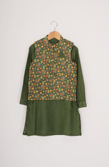 Printed Waist Coat 3Pc Infant Sui-SIS810225