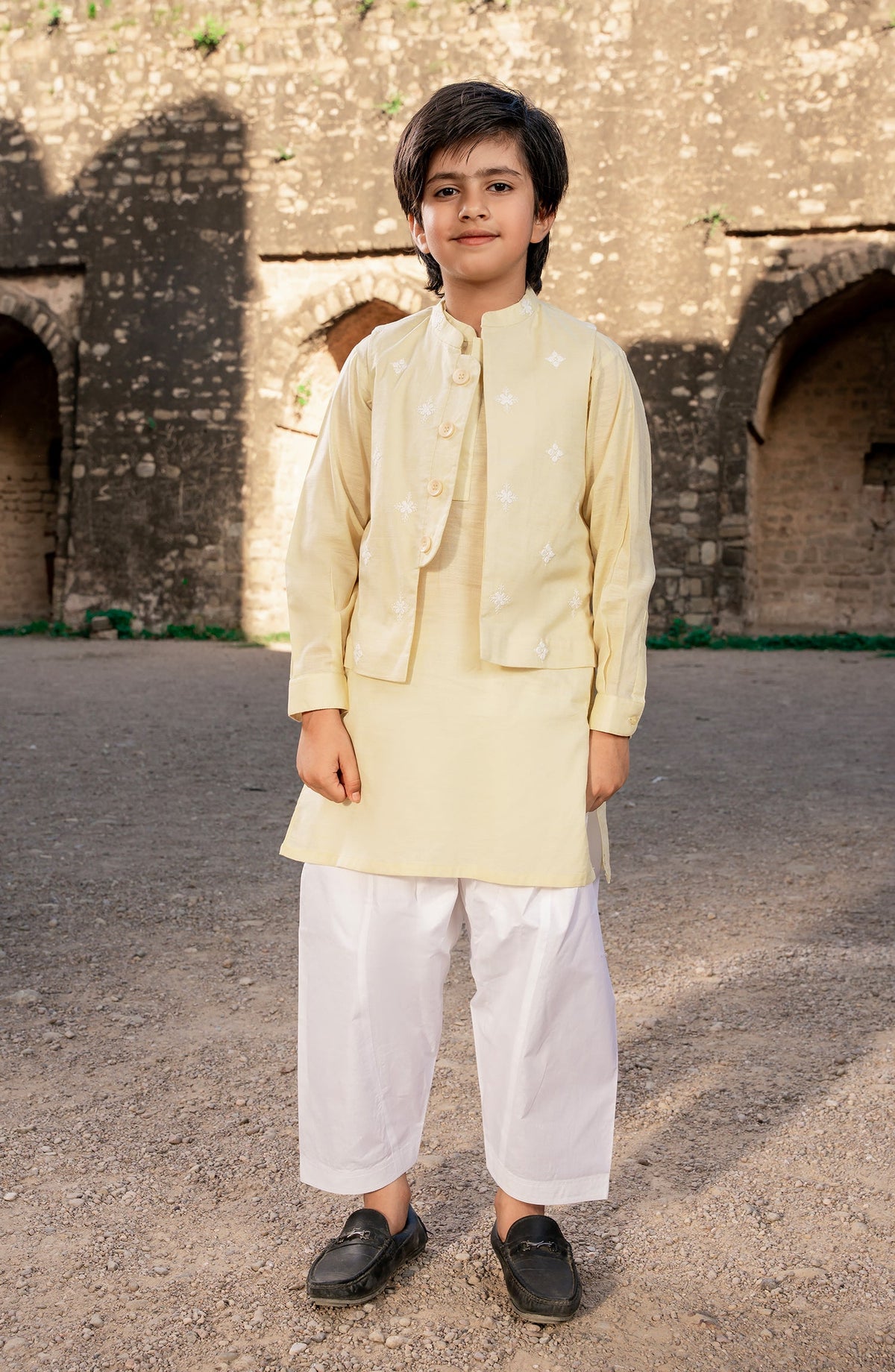 3 Pcs Kurta Shalwar Waist Coat