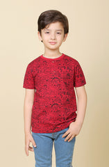 Dino World Tee-Maroon