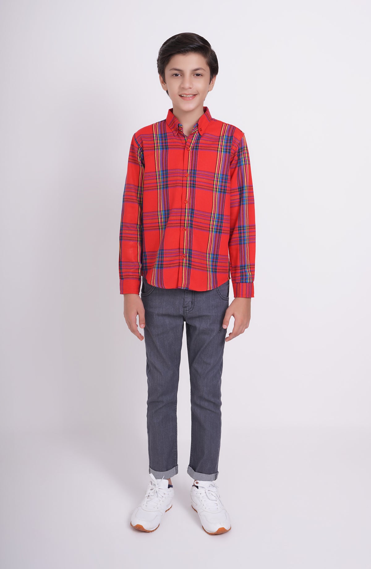 Boys Yarn Dyed Flannel Shirt