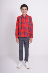 Boys Yarn Dyed Flannel Shirt