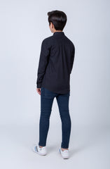 Oxford Button Down Shirt-Black