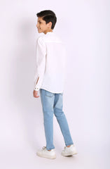 Band Neck Half Placket Shirt