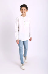 Band Neck Half Placket Shirt